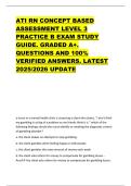 ATI RN CONCEPT BASED  ASSESSMENT LEVEL 3  PRACTICE B EXAM STUDY  GUIDE&period; GRADED A&plus;&period;  QUESTIONS AND 100&percnt;  VERIFIED ANSWERS&period; LATEST  2025&sol;2026 UPDATE 