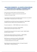 AQA GCSE CHEMISTRY - C8 RATES & EQUILIBRIUM&period;&period;&period;QUESTIONS WITH CORRECT ANSWERS
