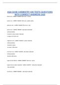 AQA GCSE CHEMISTRY ION TESTS QUESTIONS WITH CORRECT ANSWERS 