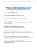 AQA GCSE CHEMISTRY - HISTORY OF THE ATOM QUESTIONS WITH CORRECT ANSWERS 