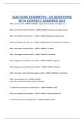AQA GCSE CHEMISTRY - C6 QUESTIONS WITH CORRECT ANSWERS