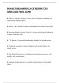 EGANS FUNDAMENTALS OF RESPIRATORY CARE 2026 FINAL EXAM