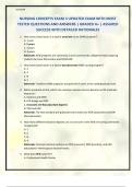 NURSING CONCEPTS EXAM 3 UPDATED EXAM WITH MOST TESTED QUESTIONS AND ANSWERS &vert; GRADED A&plus; &vert; ASSURED SUCCESS WITH DETAILED RATIONALES