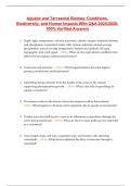 Aquatic & Terrestrial Biomes Q&A 2025 &vert; Conditions&comma; Biodiversity&comma; Human Impact
