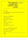 WGU DIGITAL MARKETING SCIENCE - D378 EXAM QUESTIONS AND ANSWERS 2026