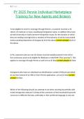 PY 2025 Pennie Individual Marketplace Training for New Agents and Brokers &ndash; Complete Updated Study Material