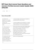 RPF Exam Short Answer Exam Questions and Answers &lpar;Verified Answers&rpar; &lpar;Latest Update 2025&rpar; UPDATE&excl;&excl;