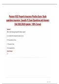 Pearson VUE&colon; Property Insurance Practice Exam&comma; Study questions insurance&comma; Casualty FL Exam Questions and Answers &vert;Fall 2025&sol;2026 Update &vert; 100&percnt; Correct