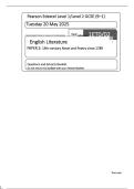 Pearson Edexcel GCSE 2025 English Literature &ndash; 19th‑century Novel and Poetry since 1789 &lpar;Exam Paper &plus; Mark Scheme&comma; Summer 2025