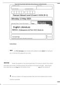 pearson edexcel english literature Shakespeare and Post-1914 Literature&period;docx