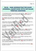RCAL - NAB ADMINISTRATOR EXAM  &lpar;FEDERAL&rpar; QUESTIONS WITH DETAILED  VERIFIED ANSWERS 