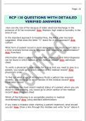 RCP 130 QUESTIONS WITH DETAILED  VERIFIED ANSWERS