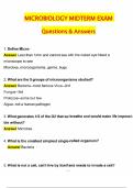Microbiology Midterm Exam Questions with Verified Solutions.