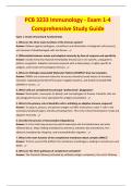 PCB 3233 Immunology - Exam 1-4  Comprehensive Study Guide 