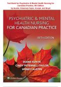 Test Bank for Psychiatric & Mental Health Nursing for Canadian Practice&comma; 5th Edition by Austin&comma; Peternelj-Taylor&comma; Kunyk&comma; and Boyd