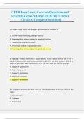 CPPO  Prep  Exam  &vert;  Accurate  Questions  and  accurate  Answers&vert;  Latest  2026&sol;  2027  Update   &vert;Grade  A  &lpar;Complete  Solutions&rpar;