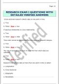 RESEARCH EXAM 2 QUESTIONS WITH  DETAILED VERIFIED ANSWERS 