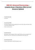 NUR 521 Advanced Pharmacology &ndash; complete Exam 4 Questions With Correct Answers&vert; Updated