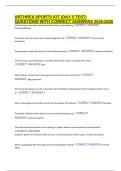 ARTHREX SPORTS IOT &lpar;DAY 5 TEST&rpar; QUESTIONS WITH CORRECT ANSWERS 2025-2026