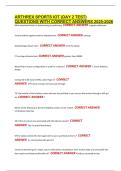 ARTHREX SPORTS IOT &lpar;DAY 2 TEST&rpar; QUESTIONS WITH CORRECT ANSWERS 2025-2026&period;