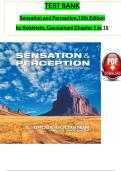 Test Bank For Sensation and Perception 10th Edition by E. Bruce Goldstein, Laura Cacciamani||ISBN 978-0357446478