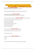 ASAP PACE 6 CERTIFICATE QUESTIONS WITH CORRECT ANSWERS 2025-2026&period;p