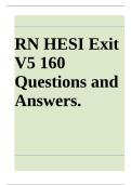 RN HESI Exit  V5 160  Questions and Answers