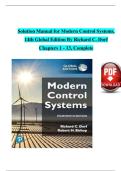 Solution Manual &ndash; Modern Control Systems &lpar;Global Edition&comma; 14th Edition&rpar; &vert; Dorf & Bishop &vert; Latest Updated 2026 &vert; Complete Verified Solutions