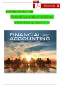 Solution Manual &ndash; Financial Accounting &lpar;11th Edition&rpar; &vert; Robert Libby&comma; Patricia Libby & Frank Hodge &vert; Latest Updated 2026 &vert; Complete Verified Solutions