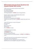 SSI Assistant Instructor Exam Questions And  Answers Verified 100&percnt; Correct