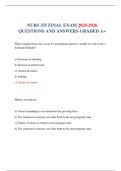 NURS 355 FINAL EXAM 2025-2026 QUESTIONS AND ANSWERS GRADED A&plus;