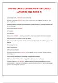 SHS 401 EXAM 1 QUESTIONS WITH CORRECT ANSWERS 2026 RATED A&plus;