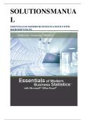 Essentials of Modern Business Statistics with Microsoft Excel &ndash; Complete Solutions Manual &lpar;Anderson&comma; Sweeney&comma; Williams&rpar;