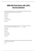 HRM 360 Final Exam with 100&percnt; Correct Answers