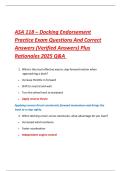ASA 118 &ndash; Docking Endorsement Practice Exam Questions And Correct Answers &lpar;Verified Answers&rpar; Plus Rationales 2025 Q&A 