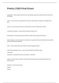 Poetry 2100 Final Exam Safety Questions And Detailed Verified Answers&period;