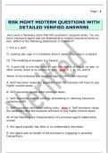 RISK MGMT MIDTERM QUESTIONS WITH  DETAILED VERIFIED ANSWERS