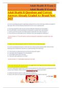 Adult Health II Questions and Correct Answers Already Graded A&plus; Brand New 2025&period;