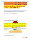Adult Health II Exam 2 Questions and Answers Top Rated A&plus; 2025
