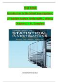 Test Bank &ndash; Introduction to Statistical Investigations &lpar;2nd Edition&rpar; &vert; Tintle&comma; Chance & Cobb &vert; 2026 Latest Update &vert; Verified Exam Prep Questions
