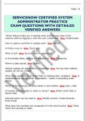 SERVICENOW CERTIFIED SYSTEM  ADMINISTRATOR PRACTICE  EXAM QUESTIONS WITH DETAILED  VERIFIED ANSWERS 