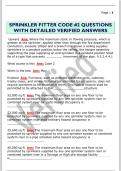 SPRINKLER FITTER CODE &num;2 QUESTIONS  WITH DETAILED VERIFIED ANSWERS