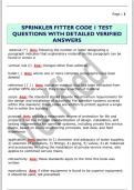 SPRINKLER FITTER CODE 1 TEST  QUESTIONS WITH DETAILED VERIFIED  ANSWERS