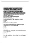 PENNSYLVANIA ORAL SURGEON EXAM QUESTIONS AND CORRECT ANSWERS &lpar;VERIFIED ANSWERS&rpar; PLUS RATIONALES 2025&vert;2026 Q&A &vert; INSTANT DOWNLOAD PDF