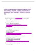 PENNSYLVANIA MIDWIFE CERTIFIED EXAM QUESTIONS AND CORRECT ANSWERS &lpar;VERIFIED ANSWERS&rpar; PLUS RATIONALES 2025&vert;2026 Q&A &vert; INSTANT DOWNLOAD PDF
