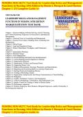 NURSING NUR 4827C Test Bank for Leadership Roles and Management  Functions in Nursing 10th Edition by Bessie L Marquis & Carol Huston   Chapter 1-25|Complete Guide A+