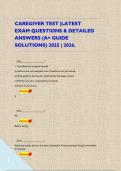 CAREGIVER TEST &vert;LATEST EXAM QUESTIONS & DETAILED ANSWERS &lpar;A&plus; GUIDE SOLUTIONS&rpar; 2025 &vert; 2026&period;   