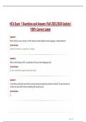  HCA Exam 1 Questions and Answers &vert;Fall 2025&sol;2026 Update &vert;  100&percnt; Correct Latest