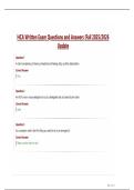  HCA Written Exam Questions and Answers &vert;Fall 2025&sol;2026  Update