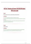 HCA Test 1 Questions and Answers &vert;Fall 2025&sol;2026 Update &vert;  100&percnt; Correct Latest